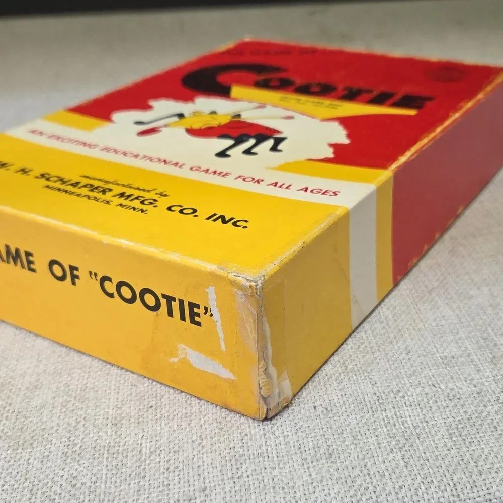 1949  GAME OF COOTIE W. H. Schaper MFG. Company COMPLETE Great Vintage Shape(#1)